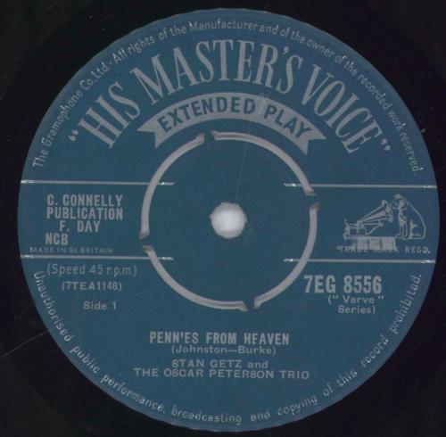 Stan Getz And The Oscar Peterson Trio EP 7" vinyl single (7 inch record / 45) UK SGQ07AN832712