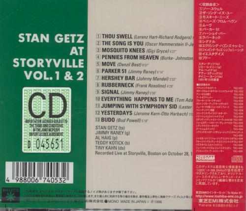 Stan Getz At Storyville Vol. 1 & 2 - Sealed CD album (CDLP) Japanese SGQCDAT829935