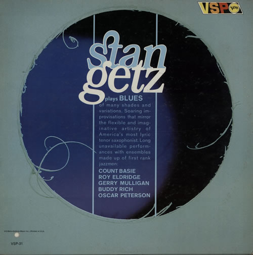 Stan Getz Blues vinyl LP album (LP record) US SGQLPBL578168