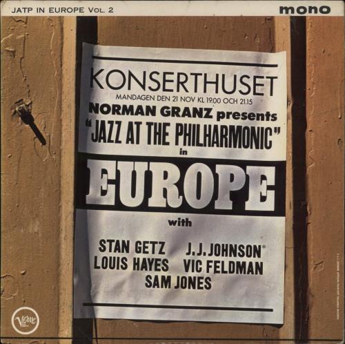 Stan Getz Jazz At The Philharmonic In Europe Vol. 2 vinyl LP album (LP record) UK SGQLPJA855320