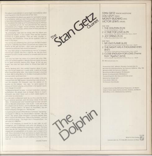 Stan Getz The Dolphin vinyl LP album (LP record) US SGQLPTH471673