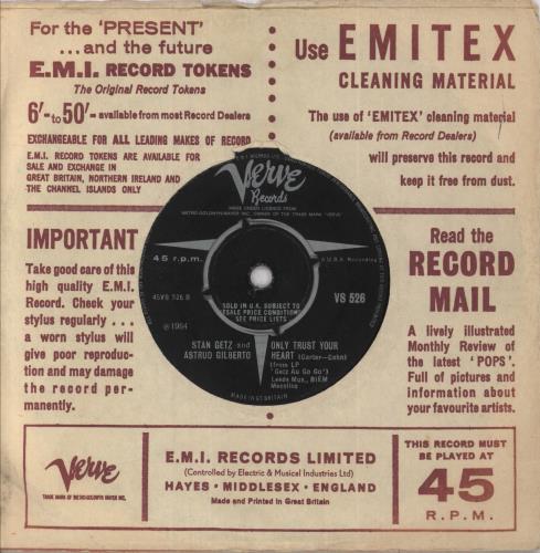 Stan Getz The Telephone Song 7" vinyl single (7 inch record / 45) UK SGQ07TH839225