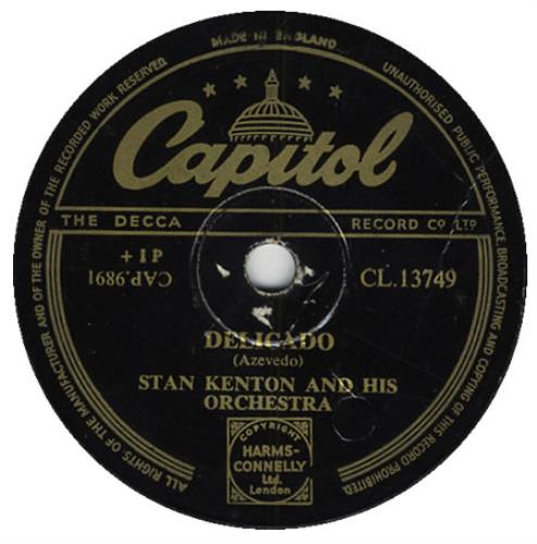 Stan Kenton Delicado 78rpm shellac record UK SK278DE394425