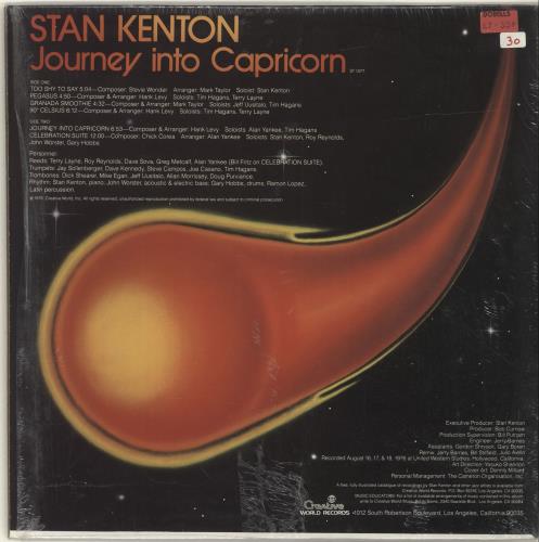 Stan Kenton Journey To Capricorn vinyl LP album (LP record) US SK2LPJO699478