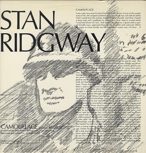 Stan Ridgway Camouflage 12" vinyl single (12 inch record / Maxi-single) US SRG12CA203177