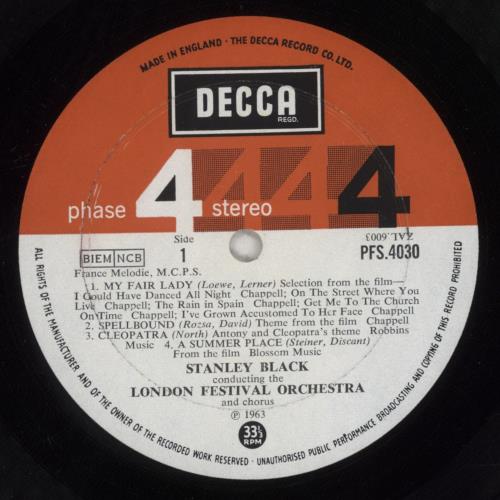 Stanley Black Film Spectacular! Vol. 2 vinyl LP album (LP record) UK 1SBLPFI744094