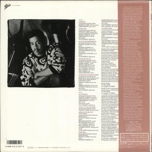 Stanley Clarke Hideaway vinyl LP album (LP record) Japanese SC8LPHI708971