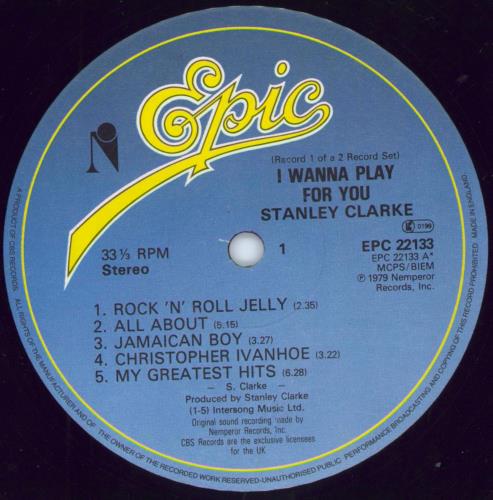 Stanley Clarke I Wanna Play For You 2-LP vinyl record set (Double LP Album) UK SC82LIW657662