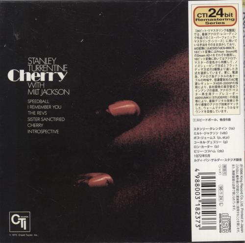 Stanley Turrentine Cherry CD album (CDLP) Japanese SU6CDCH888293