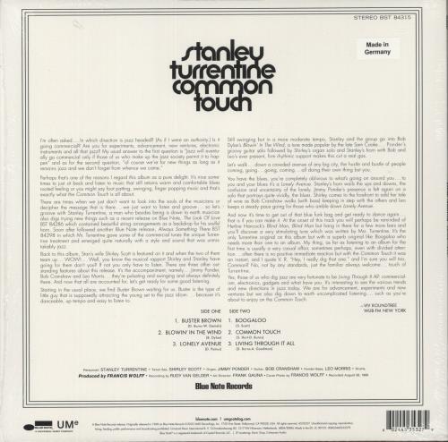 Stanley Turrentine Common Touch - 180 Gram - Shrink vinyl LP album (LP record) UK SU6LPCO866930