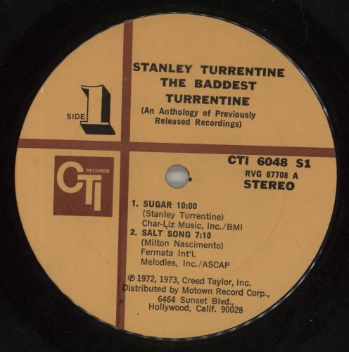 Stanley Turrentine The Baddest Turrentine vinyl LP album (LP record) US SU6LPTH782339