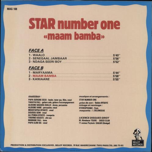 Star Number One Maam Bamba vinyl LP album (LP record) French 80CLPMA881298