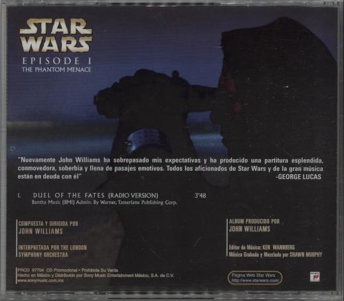 Star Wars Duel Of The Fates - With Dialogue CD single (CD5 / 5") Mexican WRSC5DU141102
