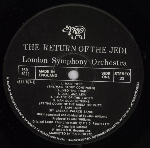 Star Wars Return Of The Jedi vinyl LP album (LP record) UK WRSLPRE499321