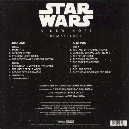 Star Wars Star Wars: A New Hope (Original Motion Picture Soundtrack) 2-LP vinyl record set (Double LP Album) UK WRS2LST871648