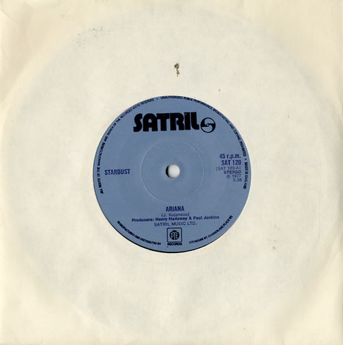 Stardust (70s) Ariana 7" vinyl single (7 inch record / 45) UK VSB07AR573669