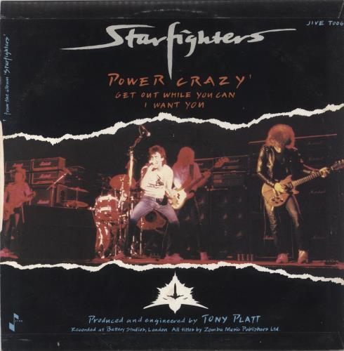 Starfighters Power Crazy 12" vinyl single (12 inch record / Maxi-single) UK VUA12PO737014