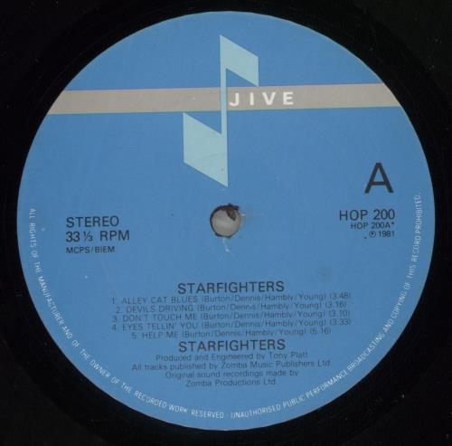 Starfighters Starfighters vinyl LP album (LP record) UK VUALPST581872