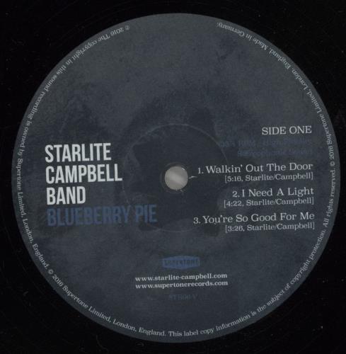 Starlite Campbell Band Blueberry Pie - Autographed 2-LP vinyl record set (Double LP Album) UK 9TL2LBL874064