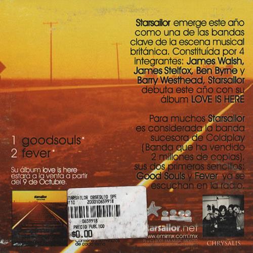 Starsailor Goodsouls CD single (CD5 / 5") Mexican SAOC5GO251025