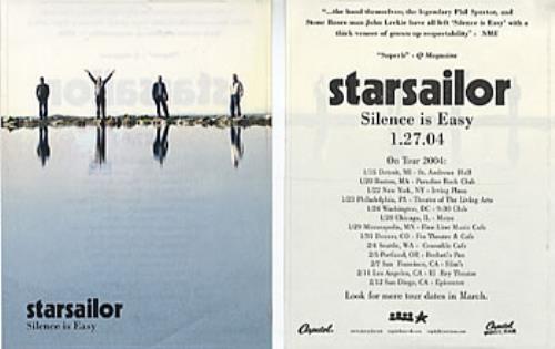 Starsailor Silence Is Easy memorabilia US SAOMMSI321940