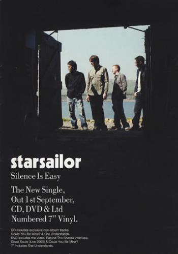 Starsailor Silence Is Easy handbill UK SAOHBSI368418