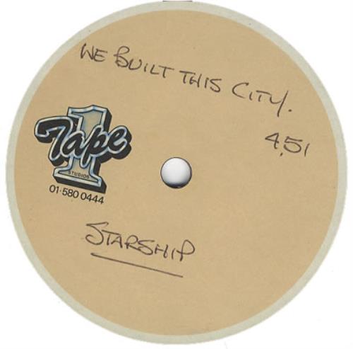 Starship We Built This City 7" vinyl single (7 inch record / 45) UK SHI07WE374002