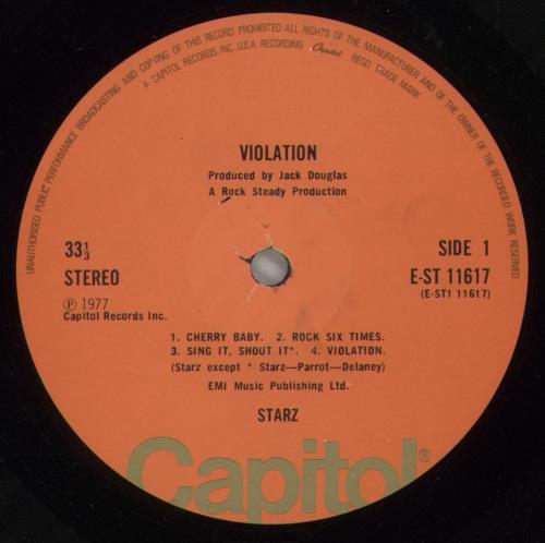 Starz Violation vinyl LP album (LP record) UK SI8LPVI558576