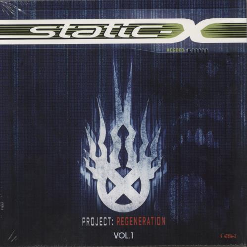 Static-X Project: Regeneration Vol. 1 - Blue and Black Marbled Vinyl vinyl LP album (LP record) US SXILPPR877471