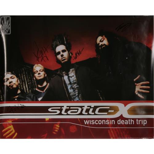 Static-X Wisconsin Death Trip - Autographed poster US SXIPOWI505592