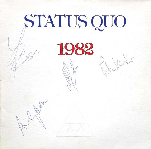 Status Quo 1982 - Nineteen Eighty Two - 1st - Autographed vinyl LP album (LP record) UK QUOLPNI778927