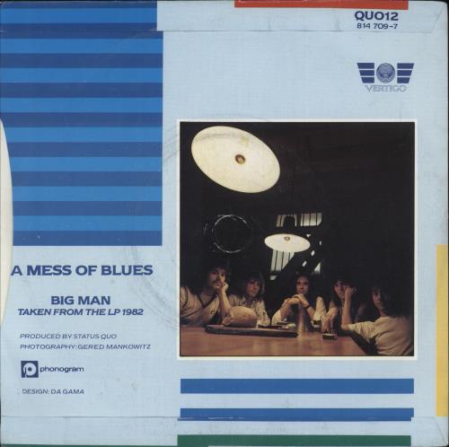 Status Quo A Mess Of Blues 7" vinyl single (7 inch record / 45) UK QUO07AM38596