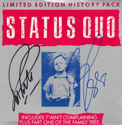 Status Quo Ain't Complaining - Autographed 7" vinyl single (7 inch record / 45) UK QUO07AI706997