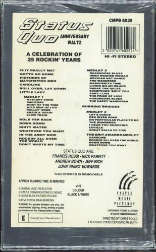 Status Quo Anniversary Waltz - Metallic Box video (VHS or PAL or NTSC) UK QUOVIAN865782