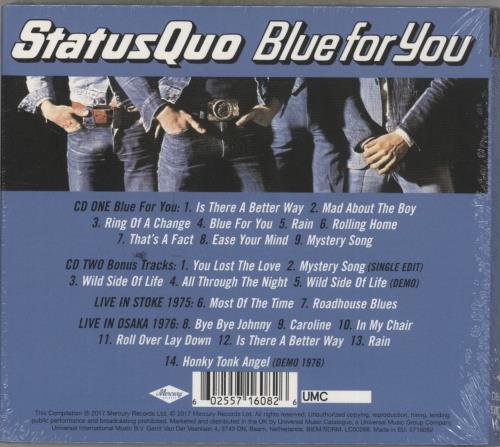 Status Quo Blue For You - Sealed 2 CD album set (Double CD) UK QUO2CBL872588