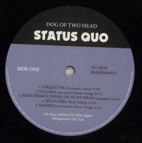 Status Quo Dog Of Two Head - 180 Gram vinyl LP album (LP record) UK QUOLPDO856168