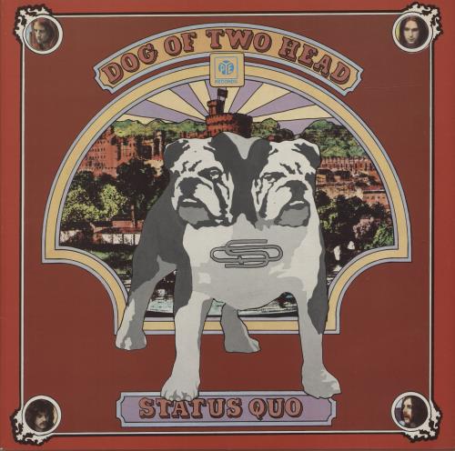 Status Quo Dog Of Two Head - Fully Autographed vinyl LP album (LP record) UK QUOLPDO684146