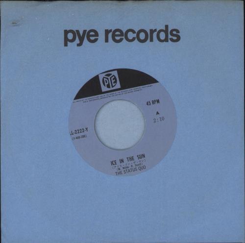 Status Quo Ice In The Sun - EX 7" vinyl single (7 inch record / 45) Japanese QUO07IC887480