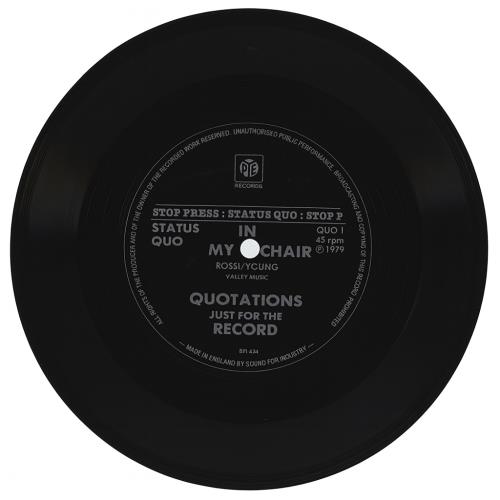 Status Quo In My Chair - Flexi 7" vinyl single (7 inch record / 45) UK QUO07IN62337