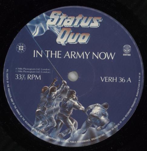 Status Quo In The Army Now + Hype Sticker & Merchandise Insert vinyl LP album (LP record) UK QUOLPIN872443