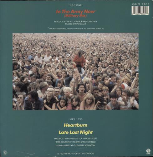 Status Quo In The Army Now + Poster 12" vinyl single (12 inch record / Maxi-single) UK QUO12IN872390