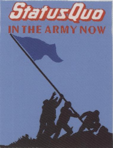 Status Quo In The Army Now - Inj + Patch 7" vinyl single (7 inch record / 45) UK QUO07IN763653