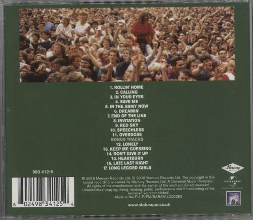 Status Quo In The Army Now CD album (CDLP) UK QUOCDIN346340
