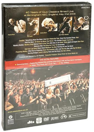 Status Quo Just Doin' It! Live - Sealed 2-disc CD/DVD set UK QUO2DJU872624