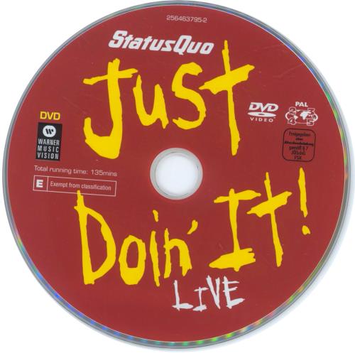 Status Quo Just Doin' It: Live DVD UK QUODDJU379738