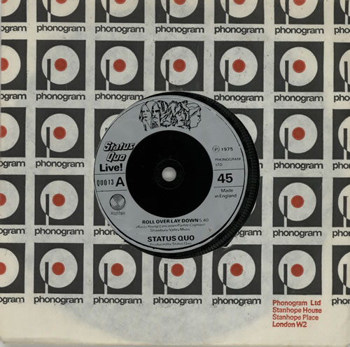 Status Quo Live! 7" vinyl single (7 inch record / 45) UK QUO07LI571278