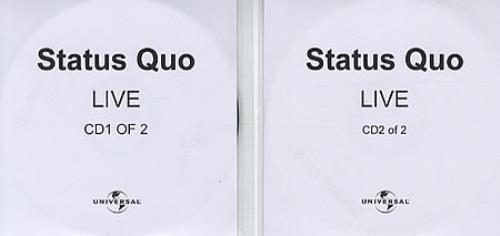 Status Quo Live CD-R acetate UK QUOCRLI319020