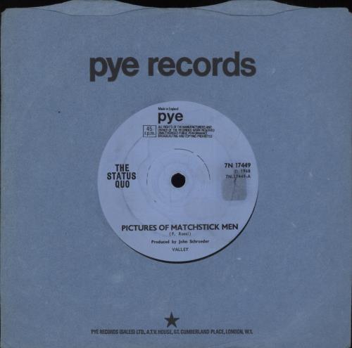 Status Quo Pictures Of Matchstick Men - Solid - EX 7" vinyl single (7 inch record / 45) UK QUO07PI870691