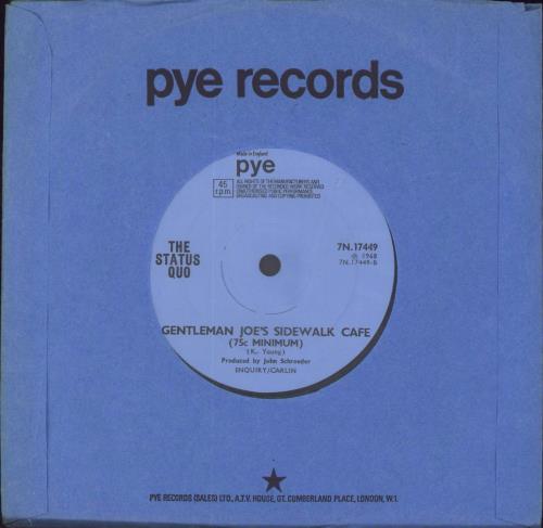 Status Quo Pictures Of Matchstick Men - Solid 7" vinyl single (7 inch record / 45) UK QUO07PI799647