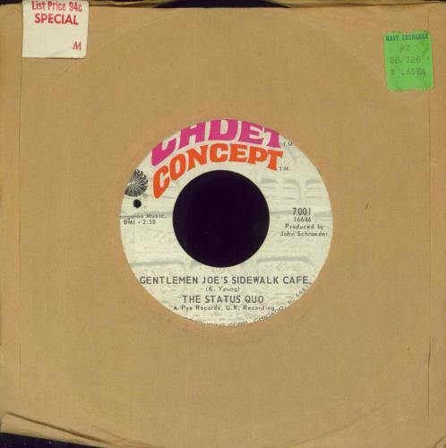 Status Quo Pictures of Matchstick Men 7" vinyl single (7 inch record / 45) US QUO07PI420451